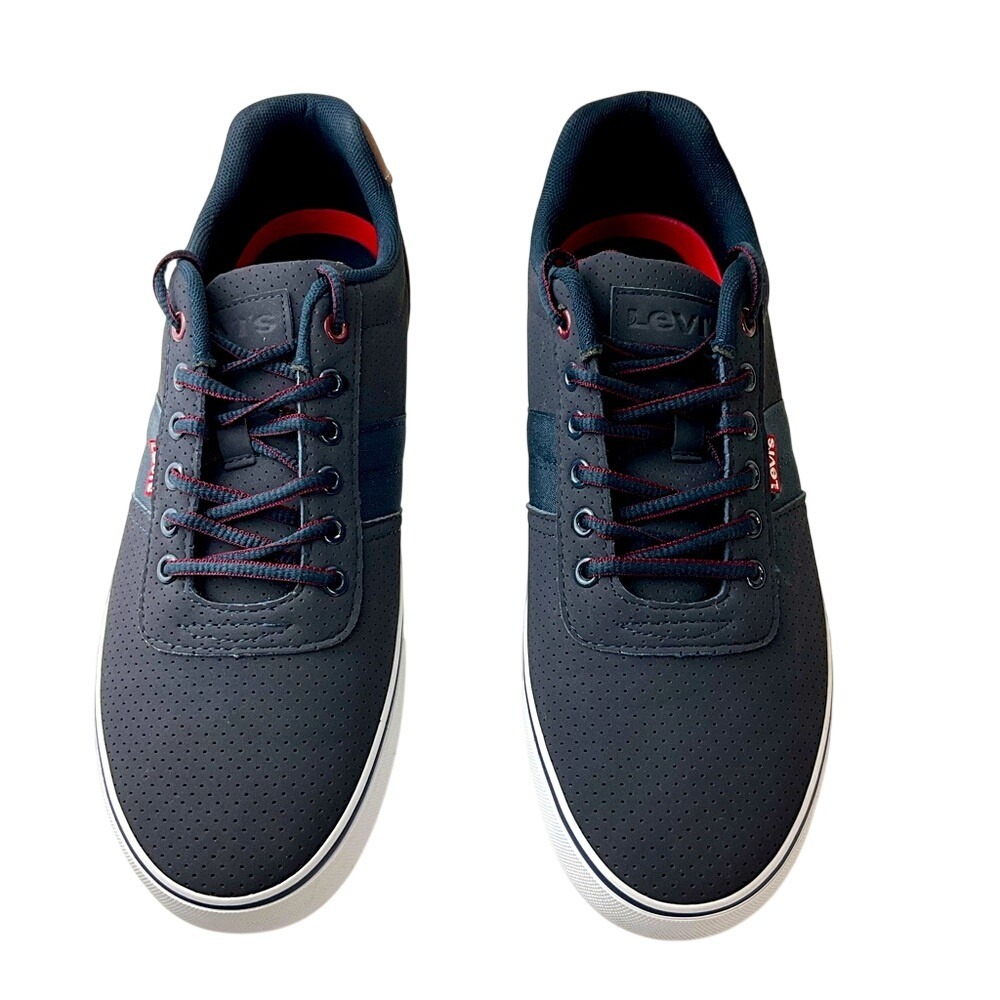 Levis Mens 10 NWOT Turner Navy Blue Perforated Casual Sneakers Classic Preppy